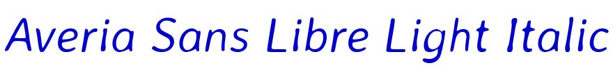 Averia Sans Libre Light Italic लिपि
